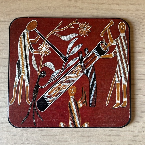Australian Aboriginal Art Coasters Vintage 1970’s NWOT - Picture 4 of 8